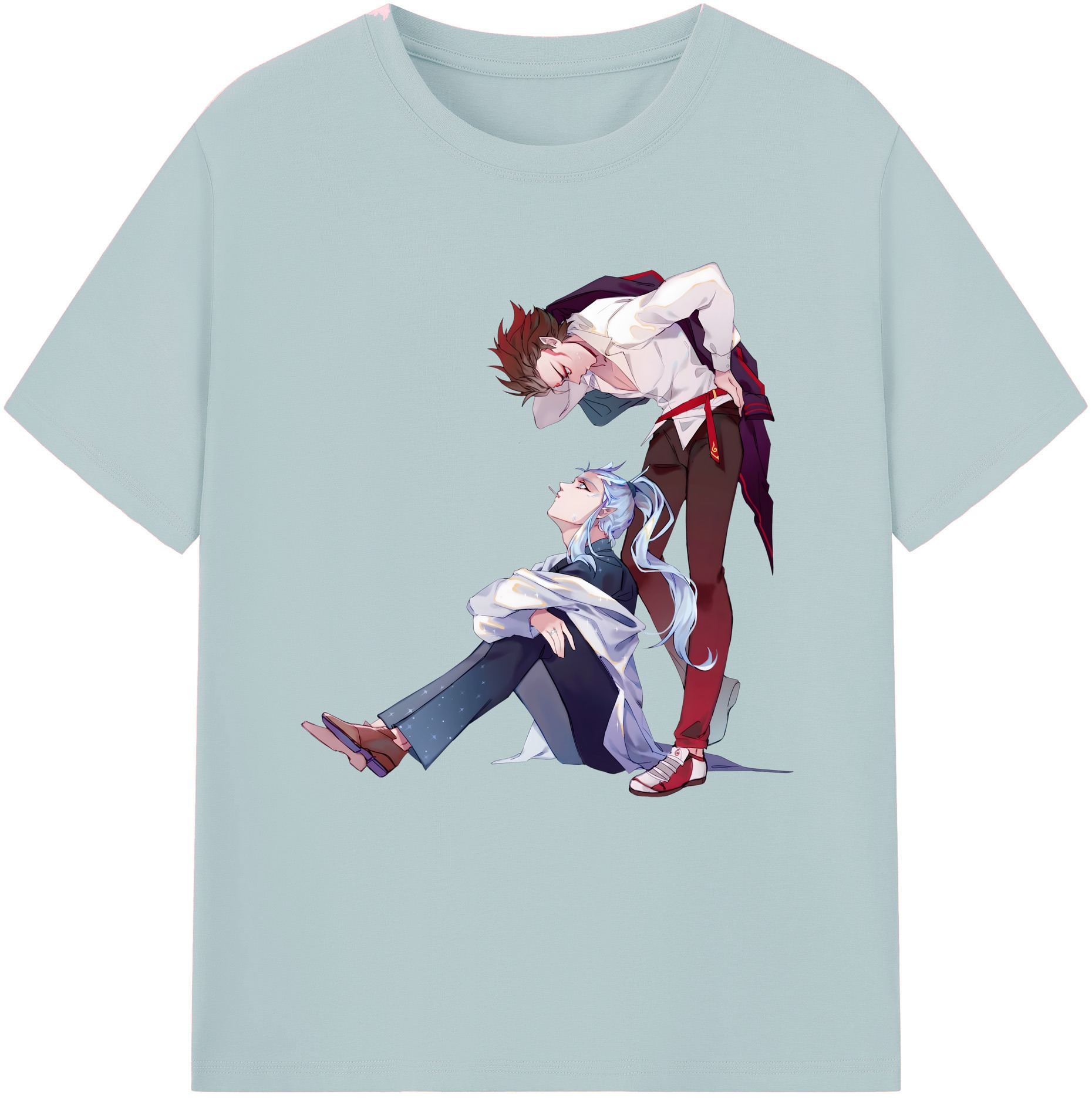 （画像用） Ne Zha 2 ナタ 魔童の大暴れ 綿100％半袖Tシャツ（フロントプリント）